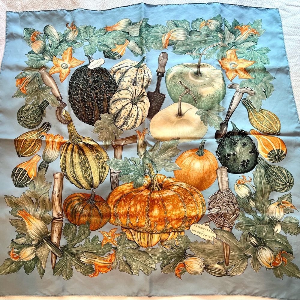 Hermes Citrouilles et Coloquintes scarf by Valerie Dawlet